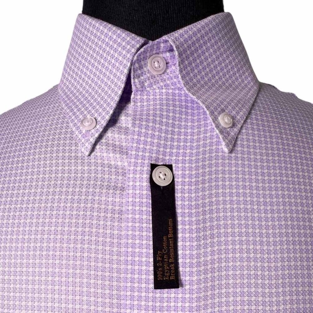 Jos. A. Bank Reserve Mens Dress Shirt 15.5 33 Purple Egyptian Cotton Non Iron - Picture 5 of 10
